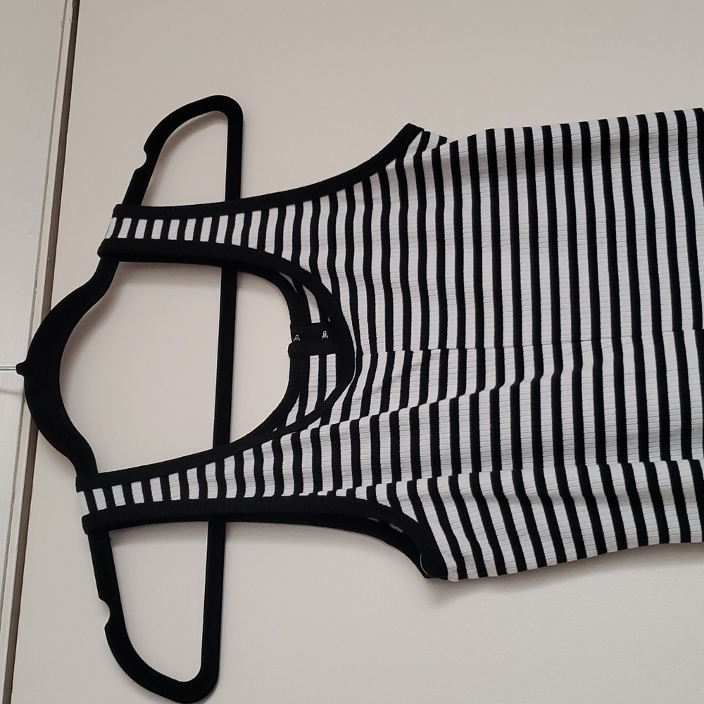 *NWT* Torrid's Midi Rib Hookeye Tank Dress Stripe Black White Dress - Picture 8 of 16